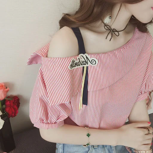 Title 4, T-shirt de verão nova coreana feminina fora do ...
