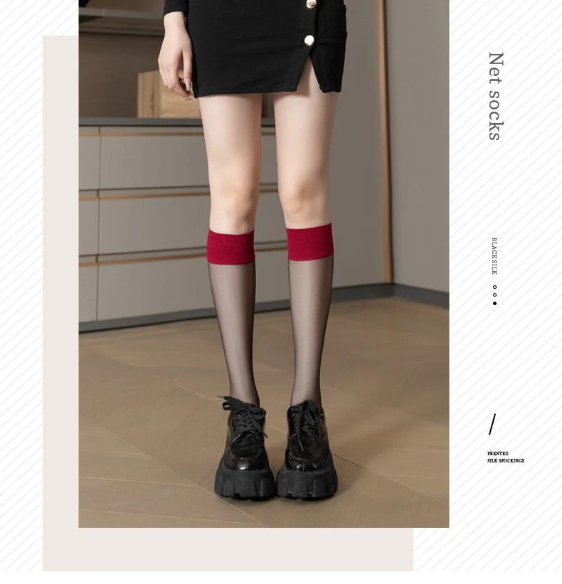 Title 14, Black Silk Stockings Anti-Snagging Durable Thin...