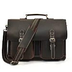 Men's Fashion Personality Leather Retro Portable Briefcase Perfect for Work or Travel Classic Design Durable and Functio — photo 1