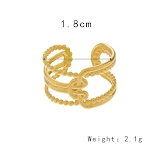 Anel Envolvente de Esqueleto de Aço Inoxidável Personalizado para Mulheres Adicione um toque de moda exclusivo e personalize seu estilo com esta joia marcante — foto 1