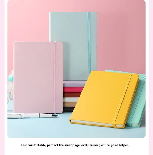 Title 1, A5 Hard Case PU Binding Band Notepad Cute Journ...