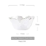 M Bowl Transparent Golden Edge