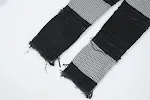 Heavy Industry Destroyed Frayed Cat Beard Straight Jeans voor heren, stoere jeans met rechte pijpen, slijtvast en een unieke kattenbaard look. — foto 2