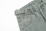 Punk Old Wash denim cargobroek voor heren. Stoere vintage look, comfortabel en functioneel. De perfecte broek voor een casual en edgy outfit. — foto 2
