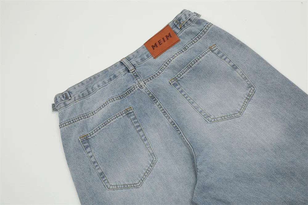 Men's Gradient Denim Straight-leg Pants Stylish and comfortable jeans, perfect for a casual and fashionable look, versat — photo 6