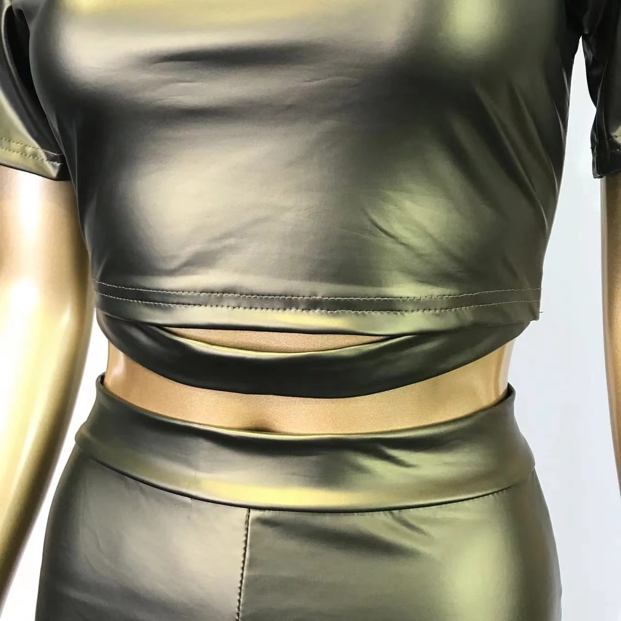 Women's Tight Elastic Force Leather Pants Suit. Sculpting fit for a bold look. Experience ultimate comfort and freedom o — photo 42