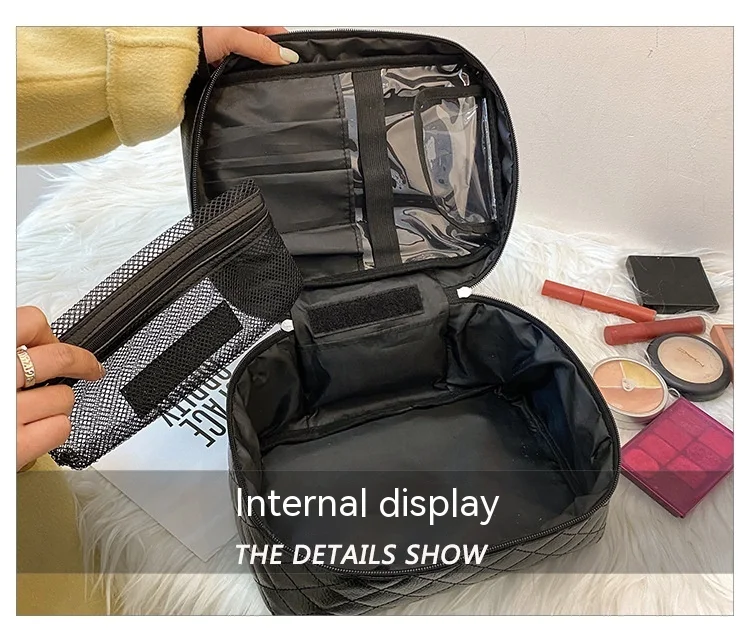Title 10, Bolsa Cosmética PU Portátil Grande Capacidade c...