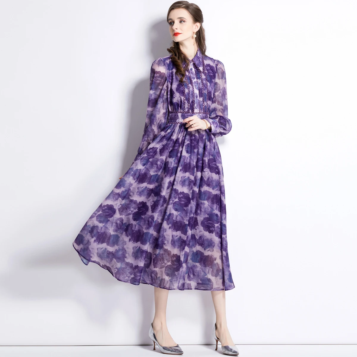 A- Line Printed Shirt For Dress Women — photo 3
