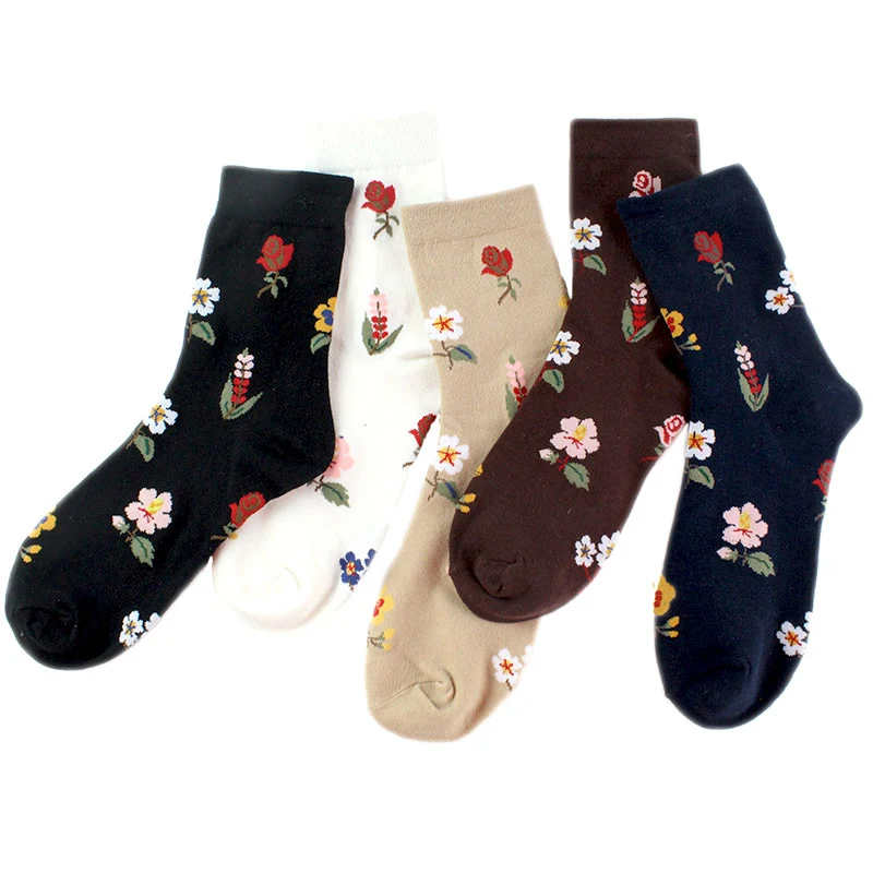 Title 2, Flower Socks In Medium Tube