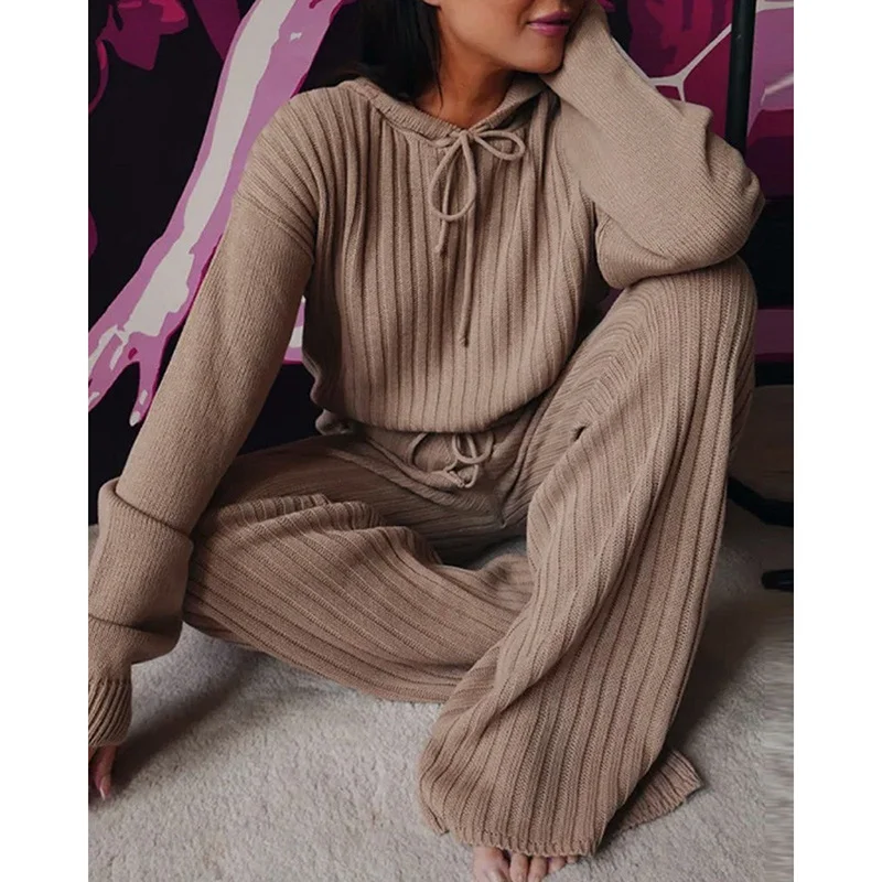 Traje Casual con Capucha y Manga Larga para Mujer Suelto y Cómodo Ideal para el Día a Día o para Estar en Casa Perfecto para Todas las Tallas — foto 6