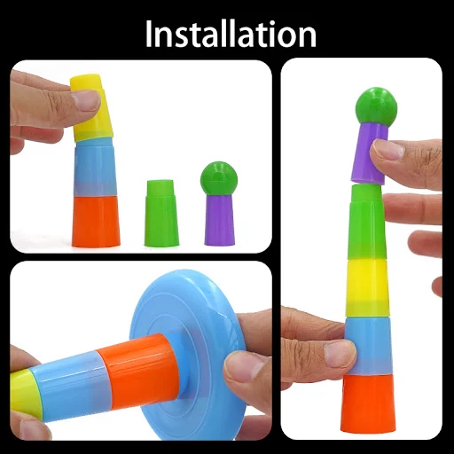 Parrot Bird Toy Parrot Bite Chewing Toy Pet Bird Swing Ball Standing Toy Plastic Rings Training Intelligence Toy Game Su — photo 4