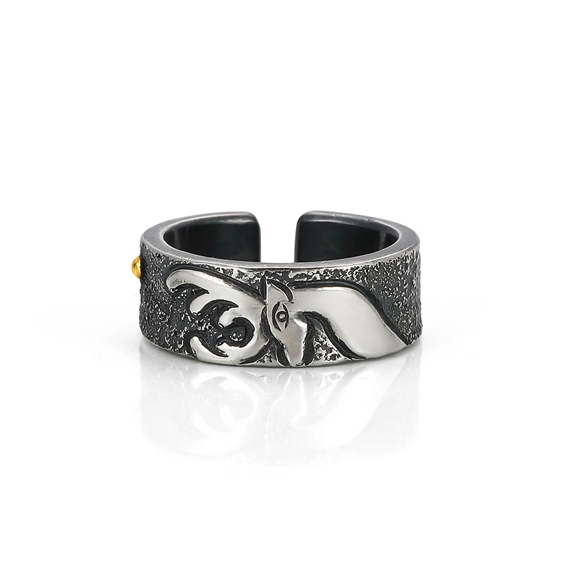Anel Vintage de Prata para Homens e Mulheres, Joia de Moda, Design Clássico, Estilo Retrô, Acabamento Polido, Elegância. — foto 3