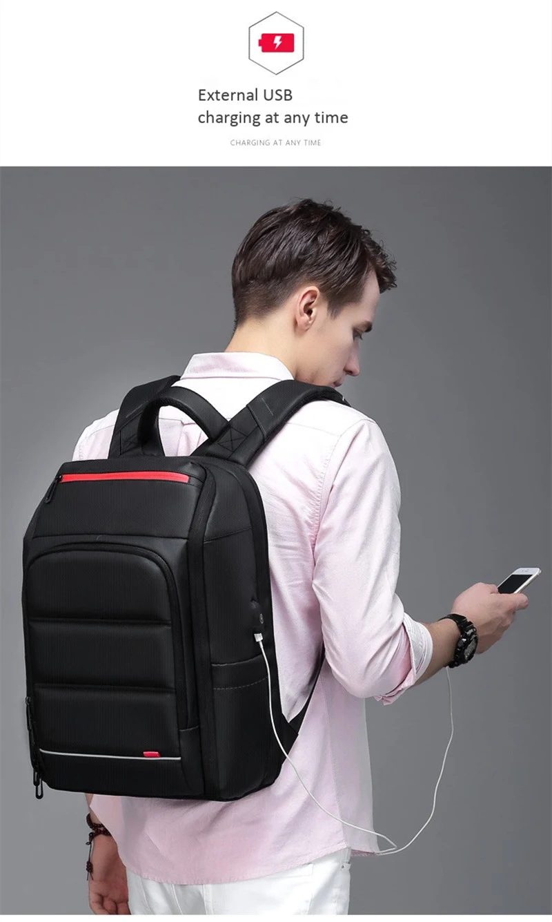 Title 7, Waterproof Backpack with Multifunctional Extern...
