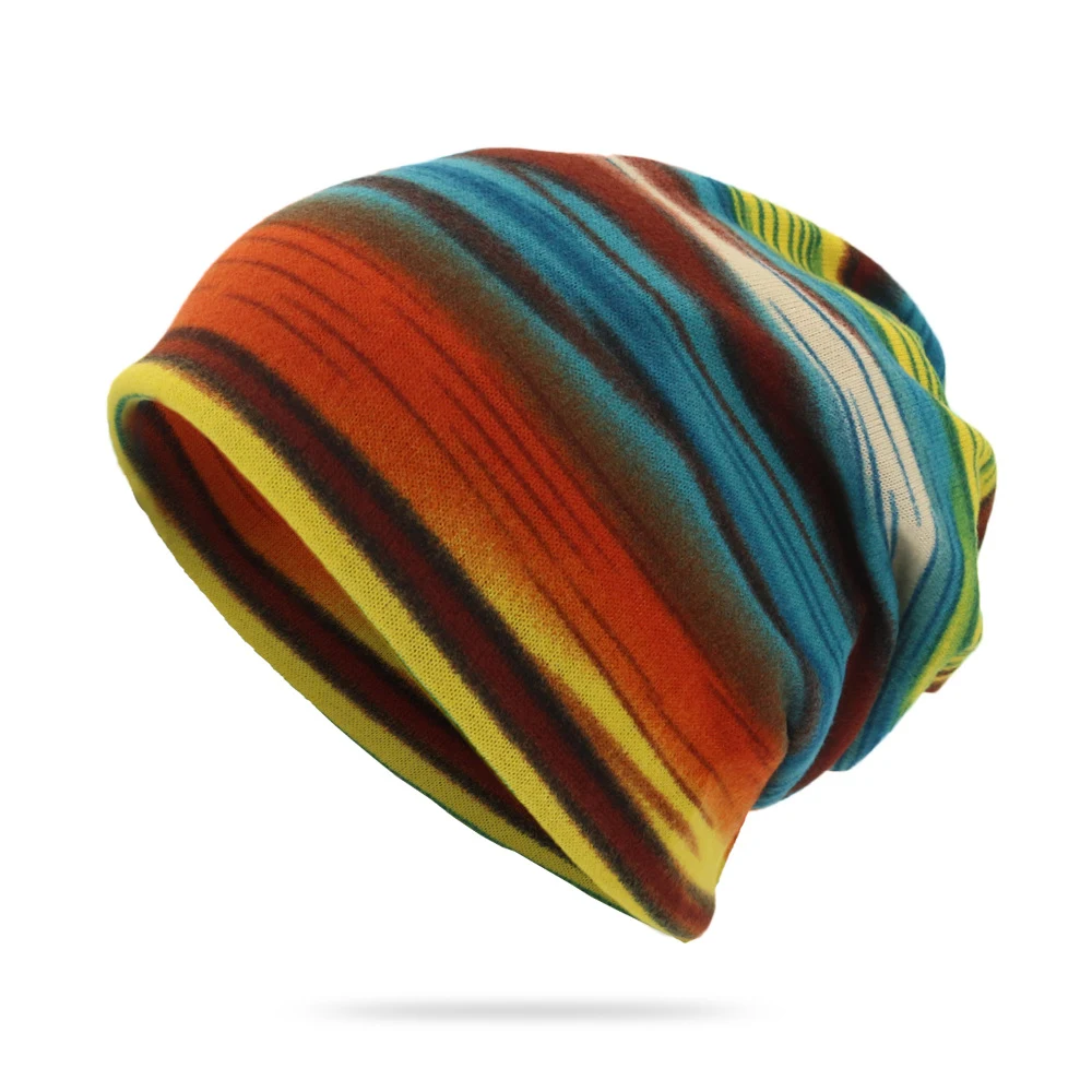 Title 7, Gorro térmico feminino estampado com listras. M...