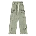 High Street Retro Washed Distressed Mehrfach-Taschen-Jeans – Arbeitsjeans im Vintage-Look, ideal für Arbeit und Freizeit. Robust und stylisch. — foto 4