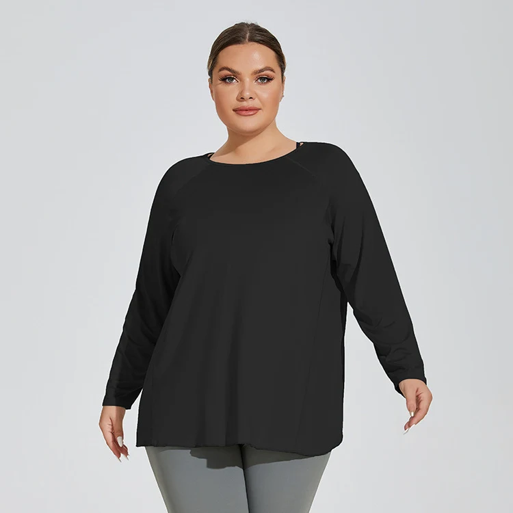 Title 3, Plus Size Slit Beauty Back Yoga Clothes Womens...