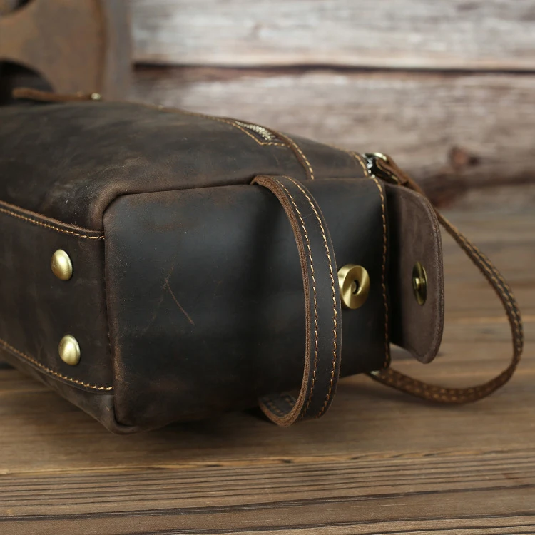 Bolsa de couro feminina grande capacidade, bolsa de armazenamento de couro de cavalo, ideal para carregar tudo com estilo e praticidade. — foto 5