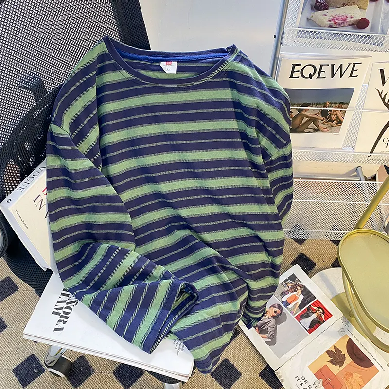 Title 3, Plus Size Womens Striped Long-sleeved T-shirt ...