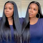 Long straight hair