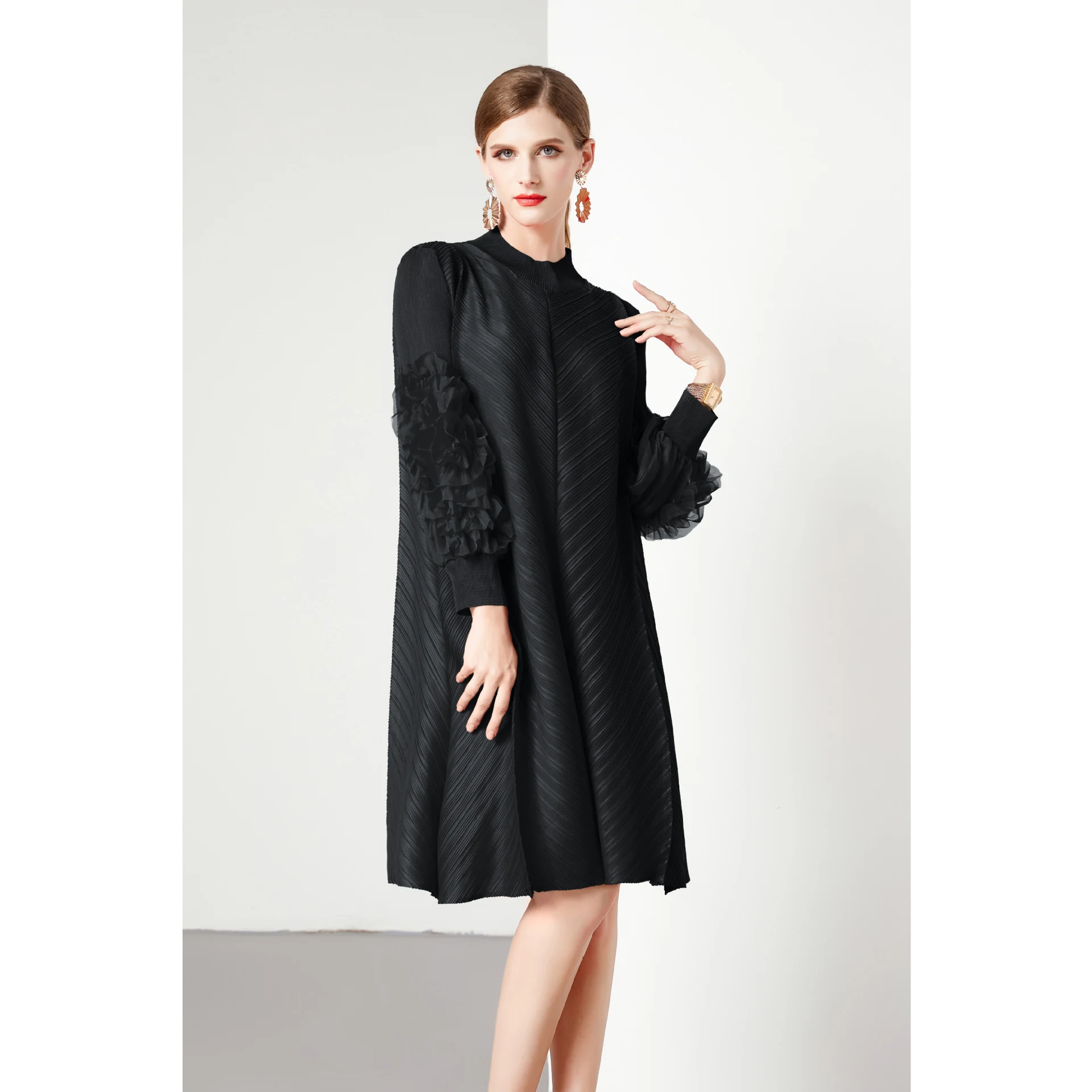 Pleated New Plus Size Loose Mother Skirt Mid-length — photo 10