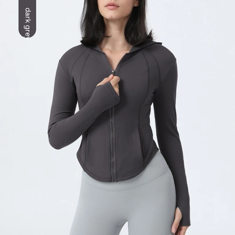 Title 6, Fleece-lined yoga coat for women, offering comf...