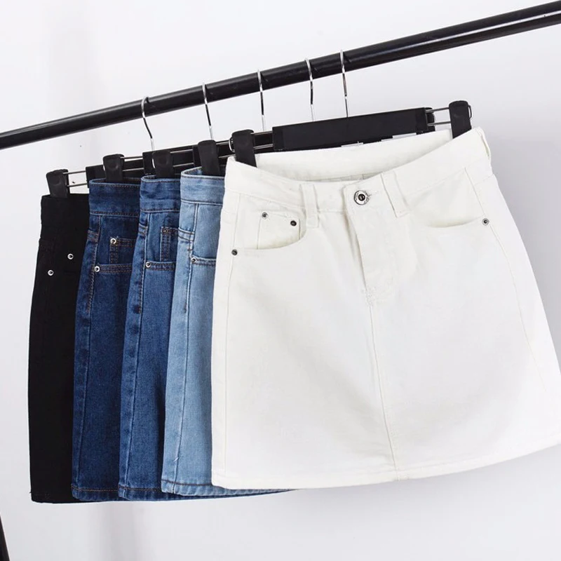 Women's Retro High Waist Denim Skirt, Spring and Summer A-Line, Slim Fit, College Style. A flattering and comfortable sk — photo 6