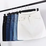 Women's Retro High Waist Denim Skirt, Spring and Summer A-Line, Slim Fit, College Style. A flattering and comfortable sk — photo 6