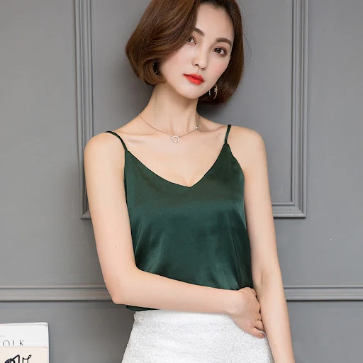 Title 6, Womens Elegant Satin Tank Top