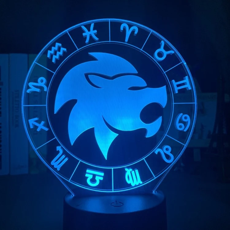 Title 3, Twelve constellations acrylic 3D night light cr...
