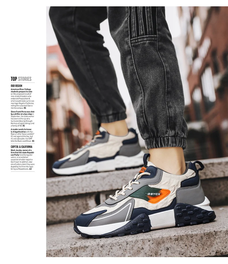 Title 6, Sportowe Buty Casual Platform Daddy Męskie Jesi...