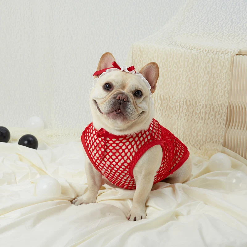 Title 15, Hollow Mesh Dog Vest Clothing Breathable and co...