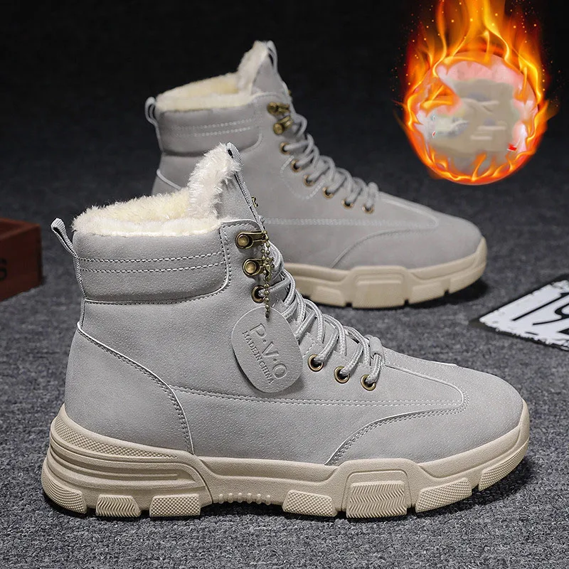 Title 6, Fashion Mens Thick and Velvet Warm Cotton Shoe...