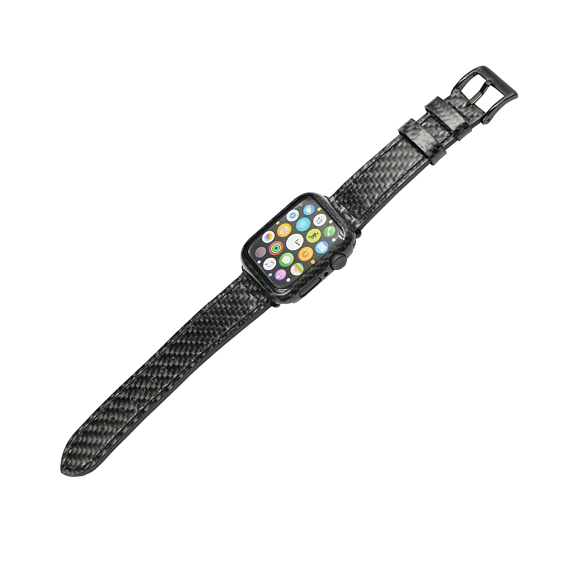 Title 5, Real Carbon Fiber Top Layer Cowhide Strap for H...