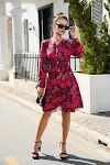 Summer Printing Long Sleeve Big Hem Dress — photo 23