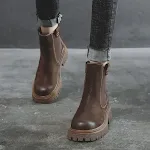 Botas Martin Retro para Mujer Tacón Grueso y Suela Gruesa Cortas para Comodidad y Estilo Perfecto para el Otoño e Invierno — foto 2