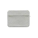 White snake pattern leather