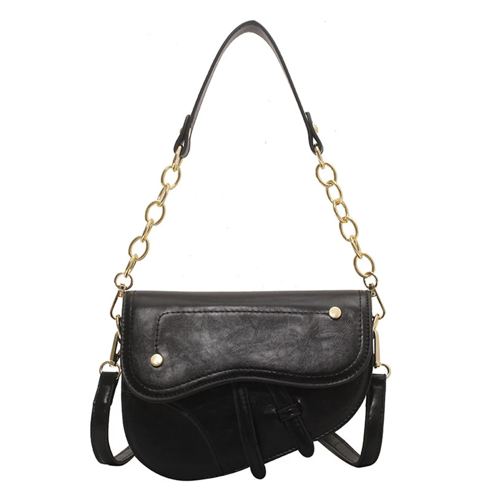 Bolsa Sela Feminina Cor Lisa Estilo Ocidental Simples Tendência. Acessório charmoso e moderno para mulheres que buscam praticidade e elegância no visual. — foto 4