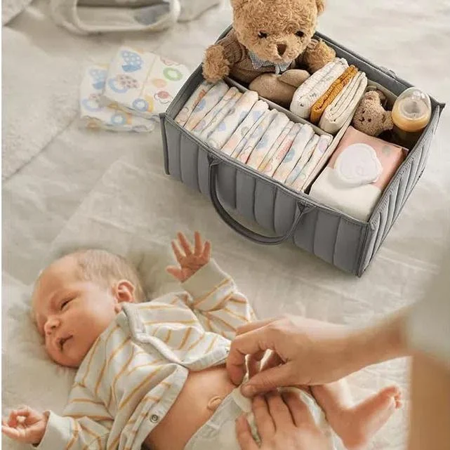 Bolsa de armazenamento para fraldas de bebê de grande capacidade, fácil de dobrar. Ideal para suprimentos maternos e infantis. — foto 1