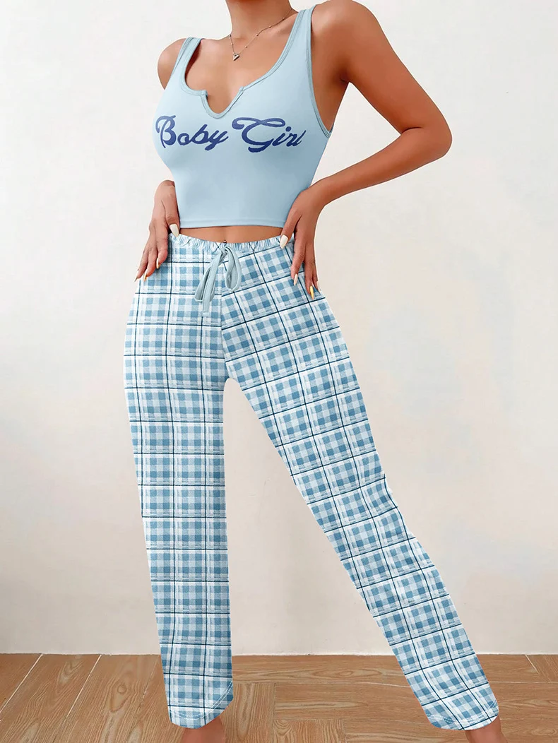 Title 2, Damska piżama homewear z kamizelką, spodniami w...
