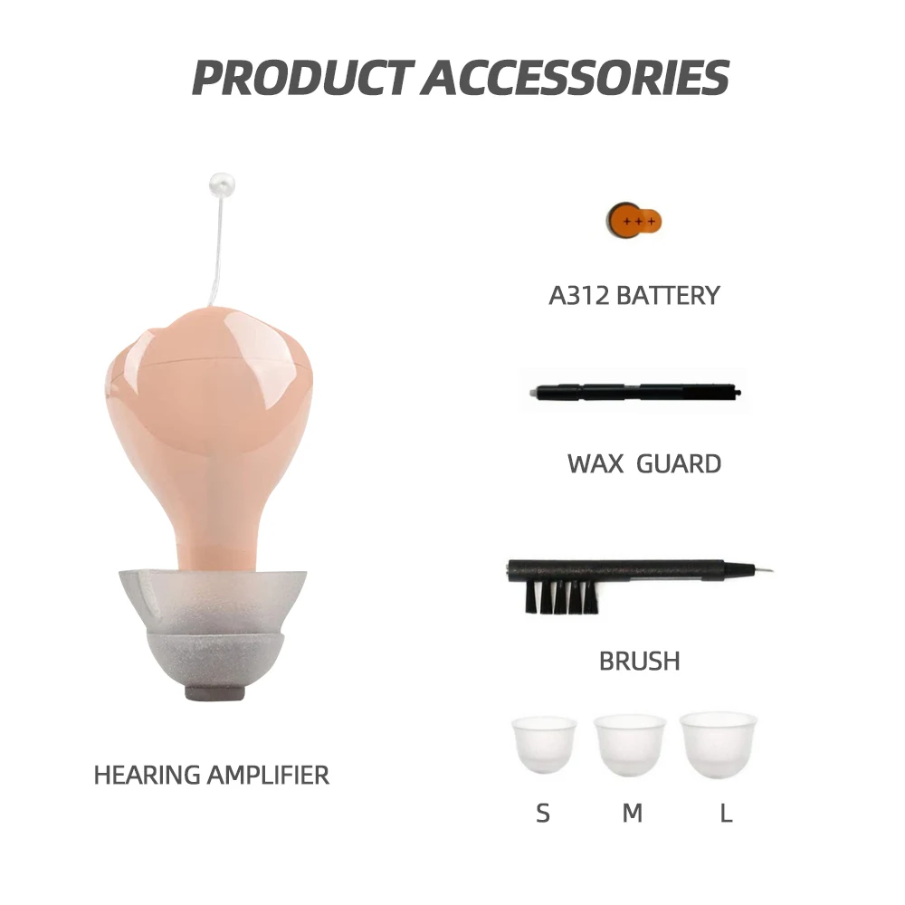 Aparelho Auditivo Amplificador de Som para Surdez Atrás da Orelha Ajustável Amplificador Audifonos Speaker Amplifi para Melhor Audição — foto 1