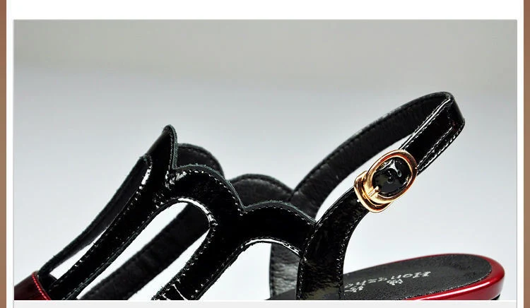 Title 7, Fish Mouth Sandals Open Toe Mid Heel All-match ...