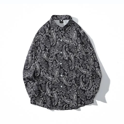 Title 2, West Coast Cashew Print Long Sleeve Shirt Men