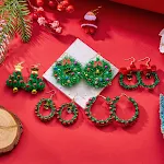 Guirnalda de lazo campana y árbol de Navidad con diamantes, ideal para decorar y agregar brillo festivo a tu hogar. — foto 17