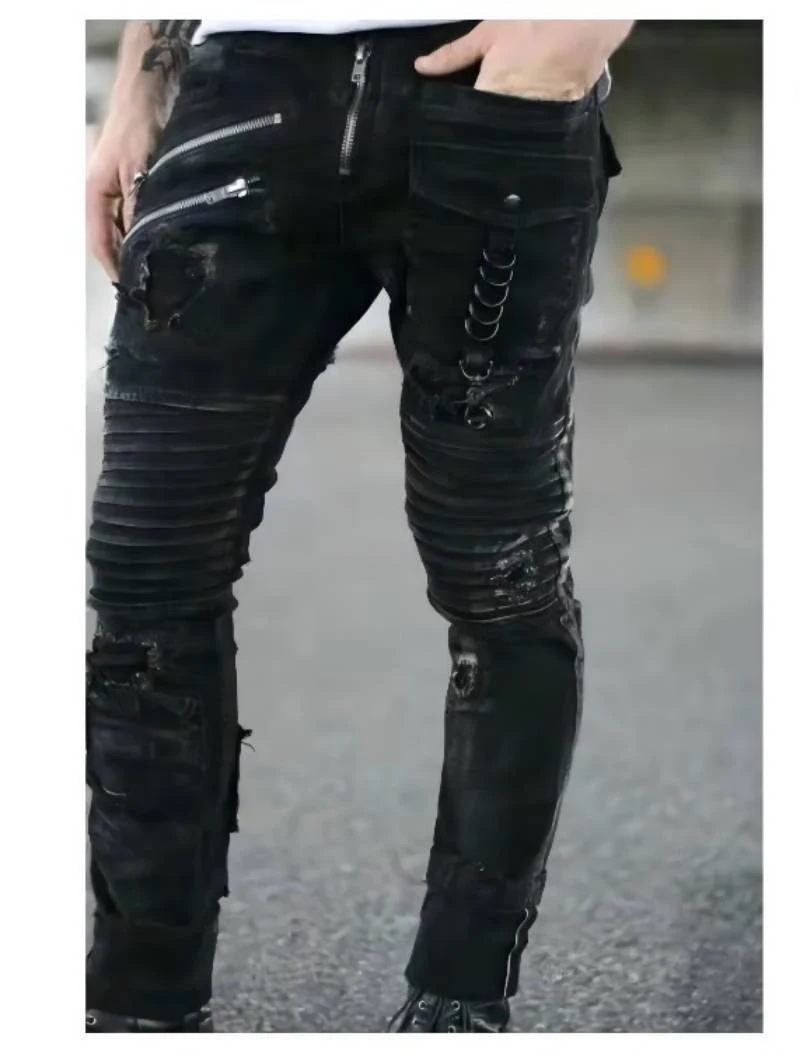 Title 3, New Mens Jeans Zipper Heavy Industry Locomotiv...