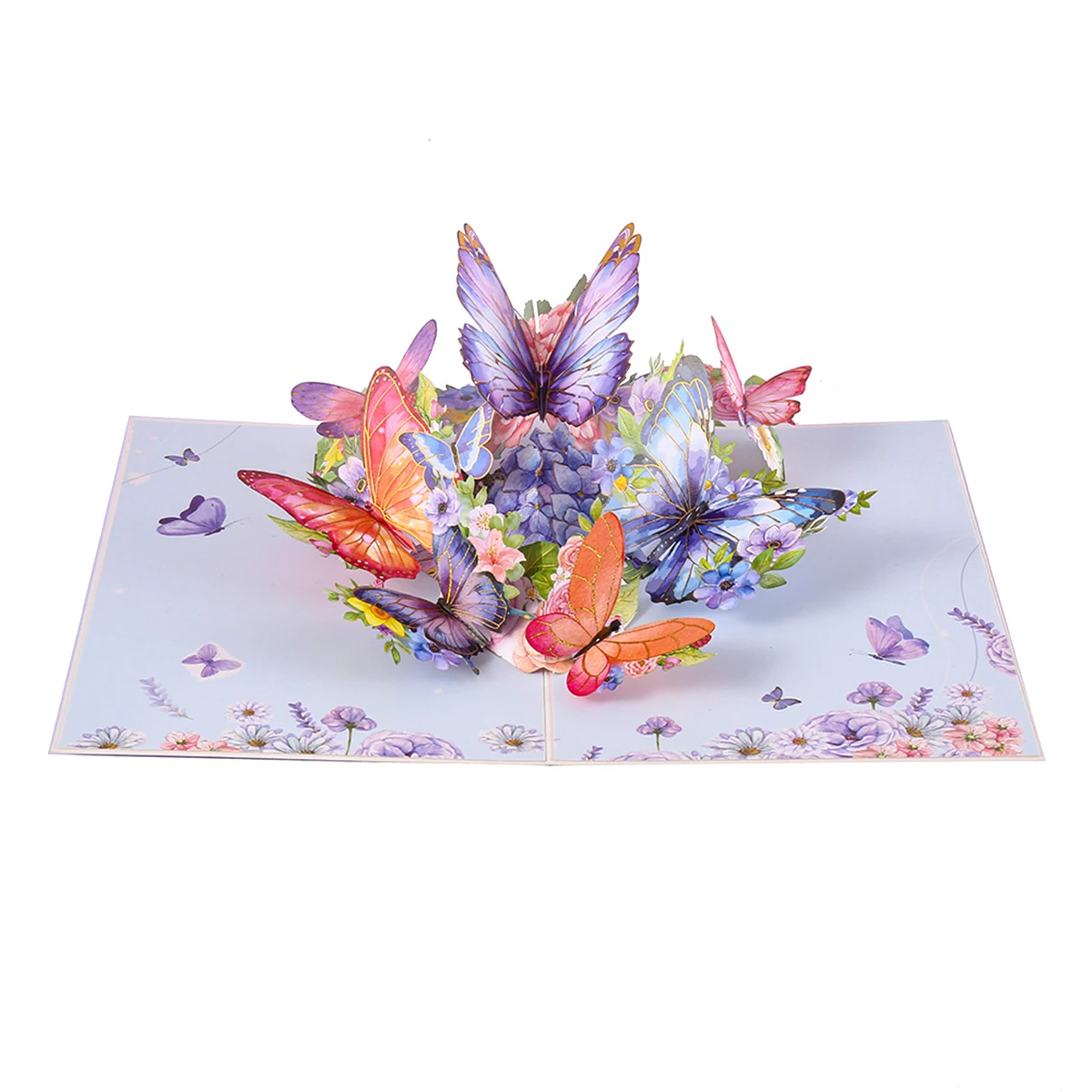 Title 7, Creative 3D Greeting Cards Folding Pansy Stereo...