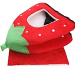 High Quality pet dog house large dog bed Strawberry Leopard Print Cat tent Rabbit Warm Cushion Basket ZL03 — photo 3