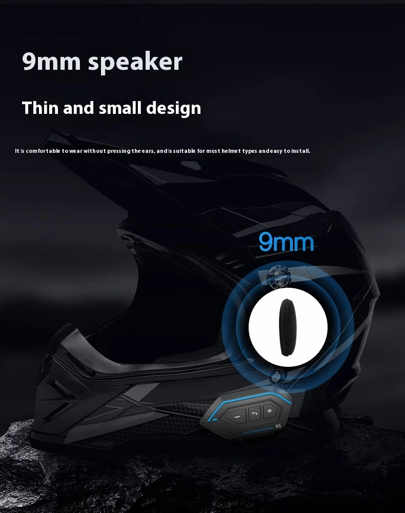 Title 13, Casco integrale o demi-jet per moto con auricol...