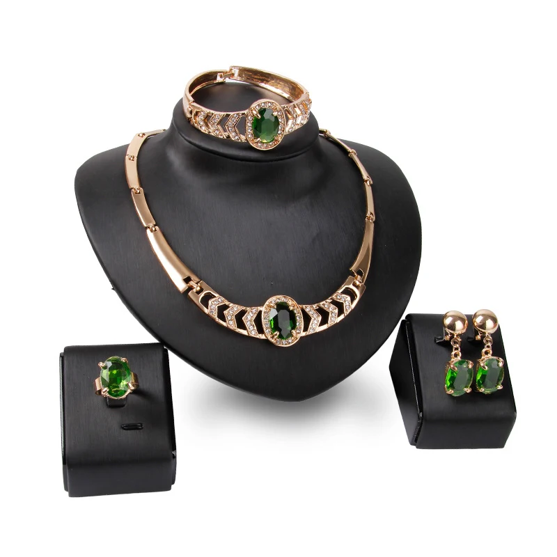 Conjunto de colar feminino de quatro peças para casamento. Acessório ideal para noivas. Brilho e sofisticação no seu dia especial. — foto 3