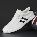 Platte, kleine witte casual sportschoenen. Comfortabel en stijlvol voor dagelijks gebruik en lichte activiteiten. Ideaal voor een casual look en ultiem draagcomfort. — foto 9