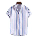 Camisa de praia masculina havaiana manga curta, perfeita para o verão. Conforto e estilo para relaxar na praia ou em qualquer lugar ensolarado. — foto 43